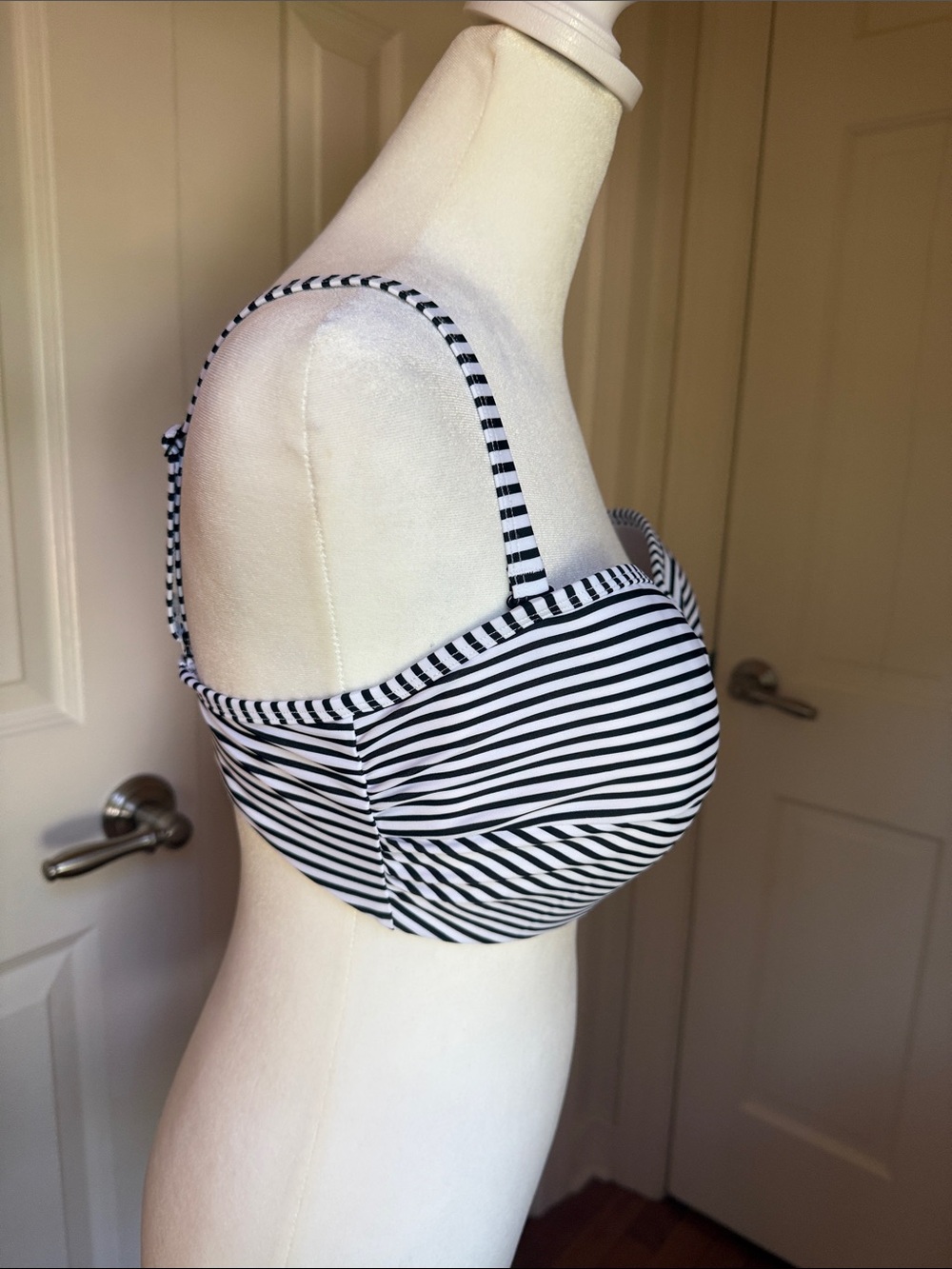 Panache Black & White Striped Twist Front Bikini Top - Picture 5 of 10